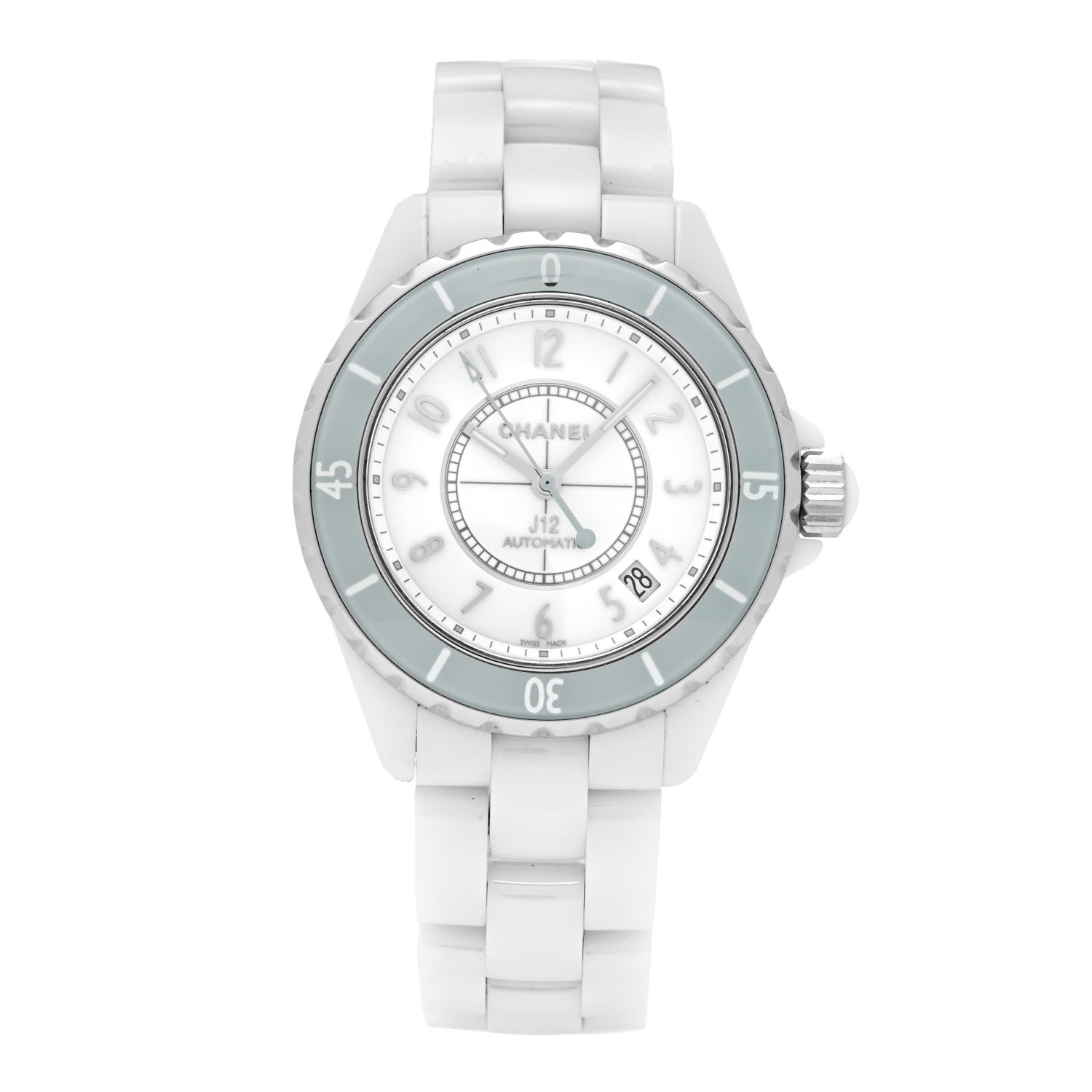 Chanel Stainless Steel Ceramic 38mm J12 Automatic Watch Soft Blue 1 of 5