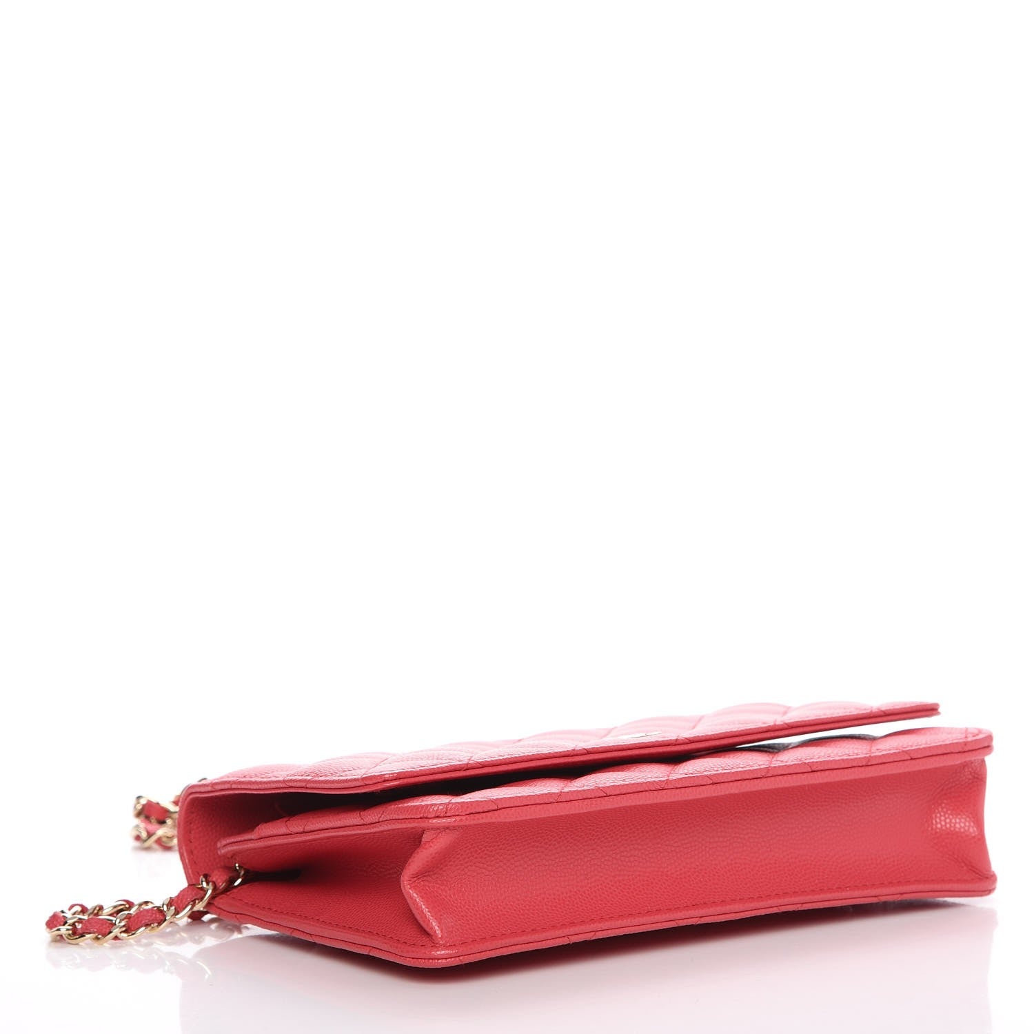 Chanel Caviar Quilted Wallet On Chain WOC Dark Pink 4 of 9