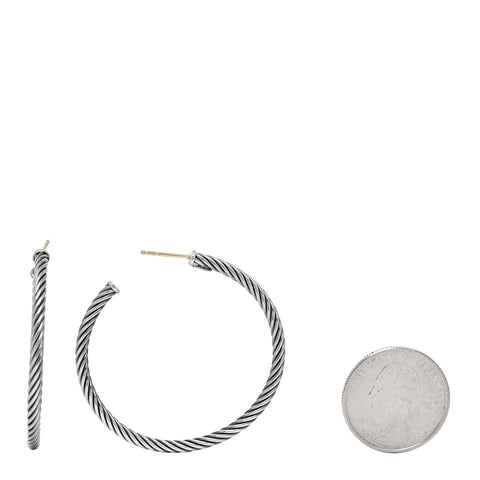 Sterling Silver 45mm Cable Classics Hoop Earrings