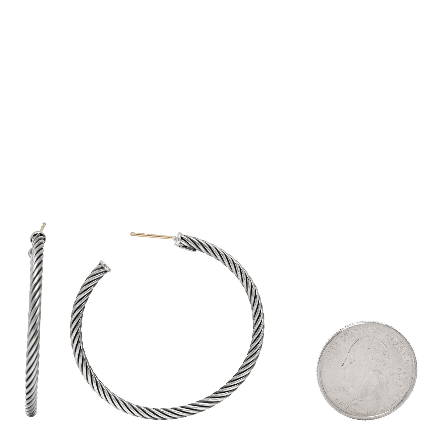 Sterling Silver 45mm Cable Classics Hoop Earrings