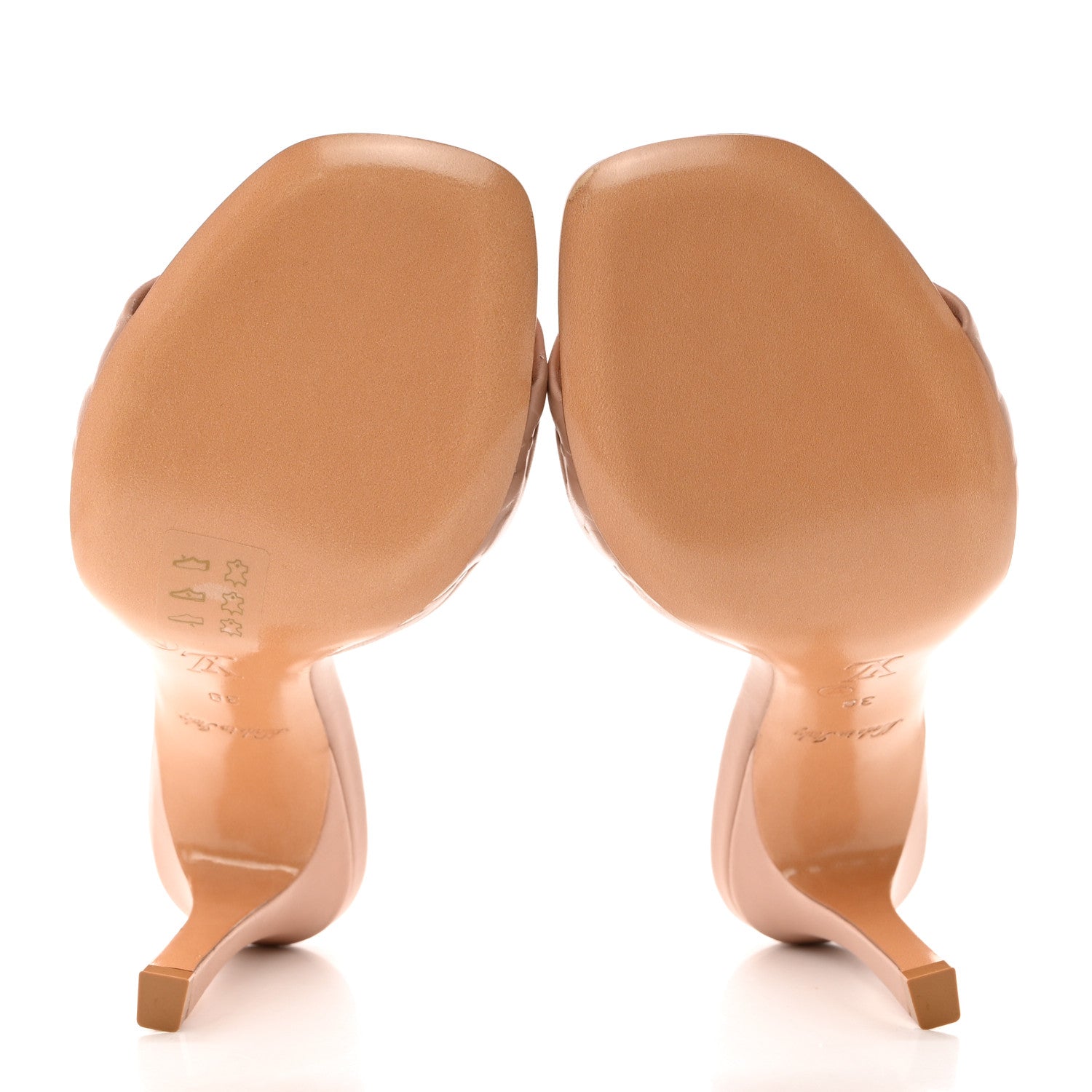 Louis Vuitton Lambskin Embossed Monogram Revival Mules 38 Beige 5 of 9