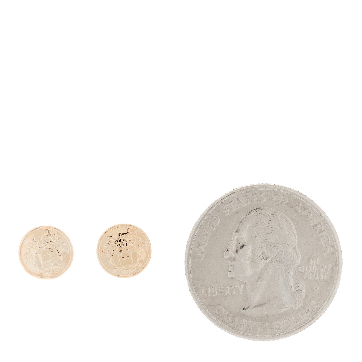 18K Rose Gold TPM Ex-Libris Stud Earrings