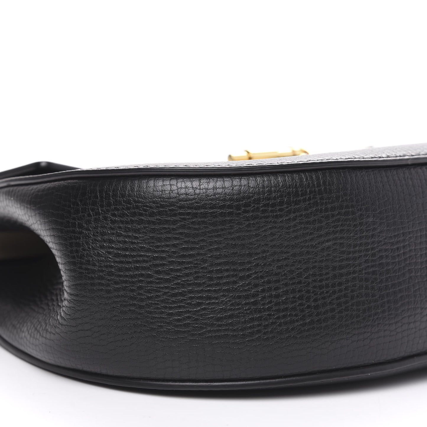 Grained Calfskin Lambskin Bi-Color Drew Shoulder Bag Black Powder Beige