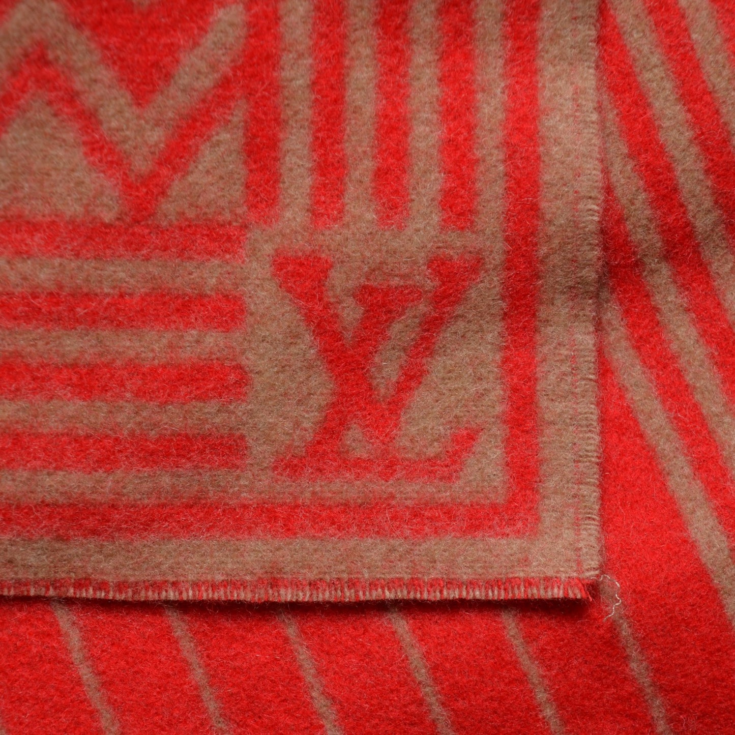 Lambswool Cashmere Karakoram Scarf Rouge Camel