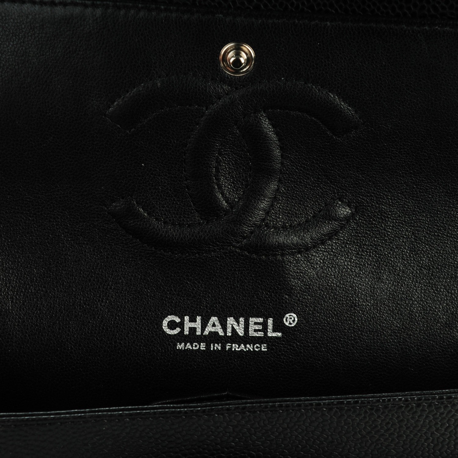 Chanel Caviar Quilted Medium Double Flap Black 8 of 10