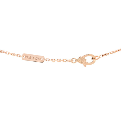 Van Cleef & Arpels 18K Rose Gold Vintage Alhambra Pendant Necklace 4 of 6