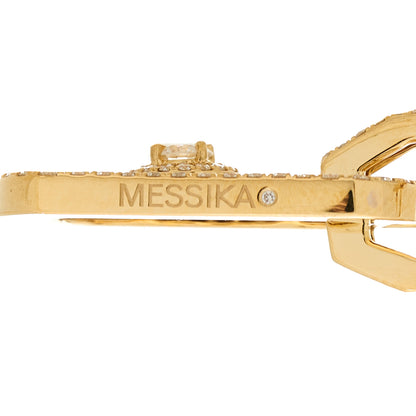 Messika 18K Yellow Gold Diamond XL So Move Pave Pendant Earrings 4 of 5