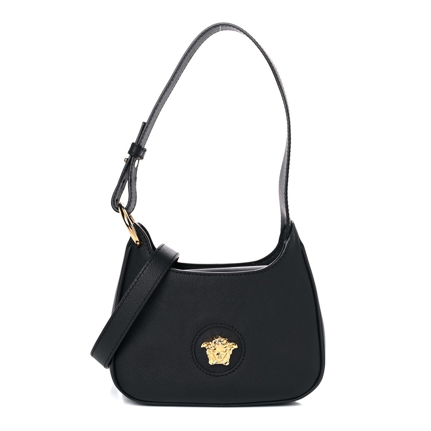 Versace Calfskin La Medusa Small Hobo Crossbody Black 1 of 9