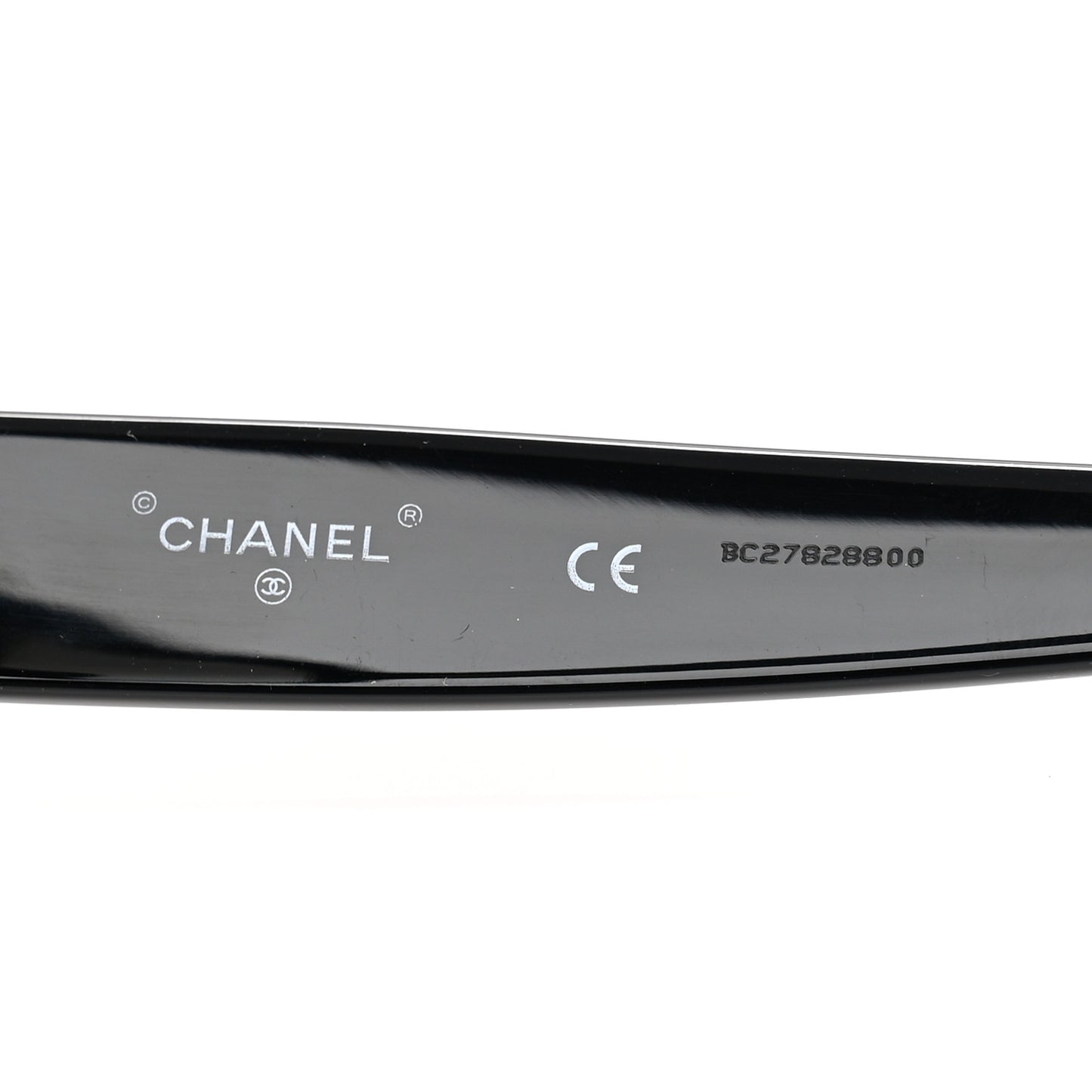 Acetate Crystal CC Shield Sunglasses 71431A Black Grey