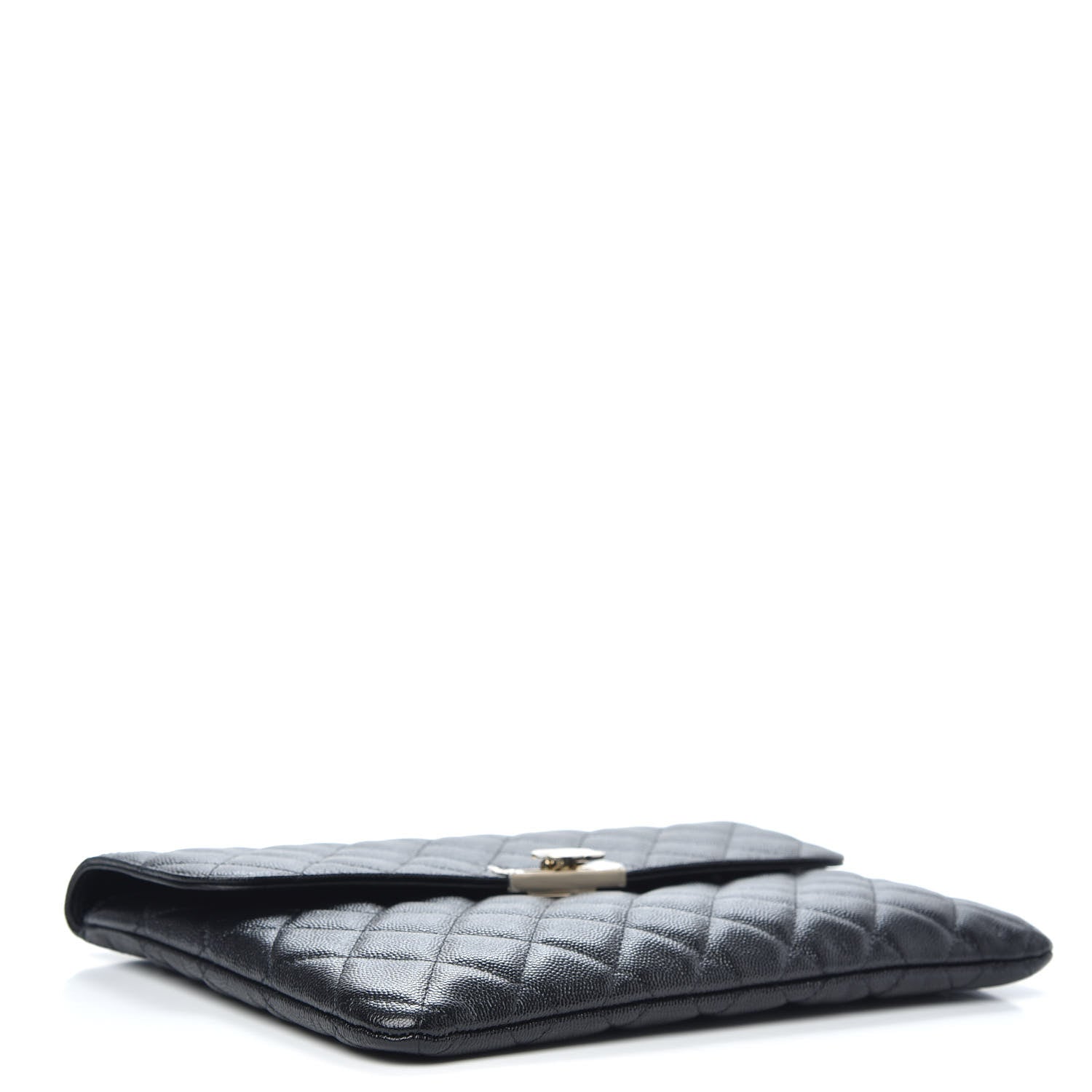 Chanel Caviar Quilted Medium Golden Class Pouch Black 4 of 9