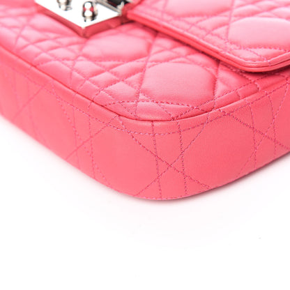 Christian Dior Lambskin Cannage Miss Dior Promenade Pouch Fuchsia 9 of 10