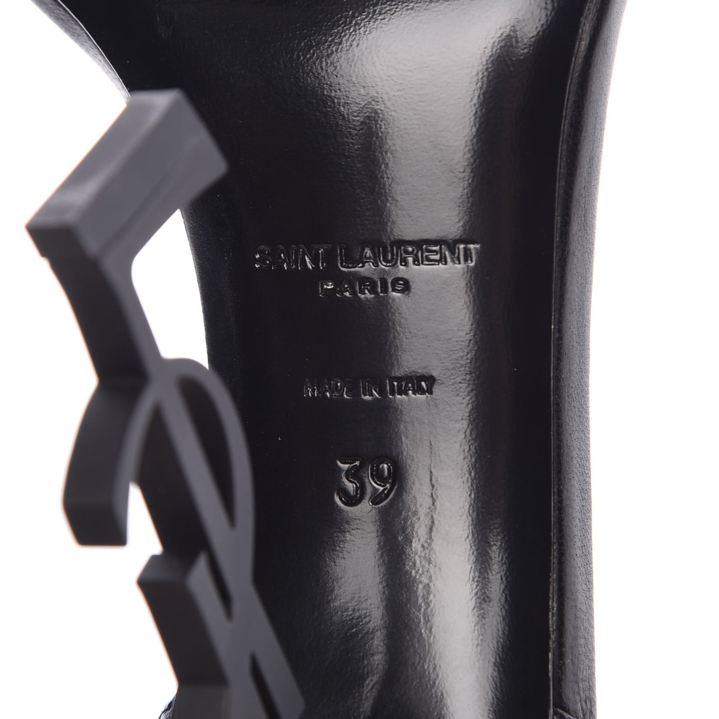Calfskin Opyum Sandals 39 Black