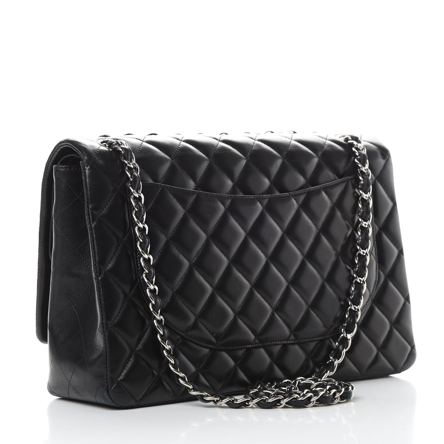 Chanel Lambskin Quilted Maxi Double Flap Black 3 of 19
