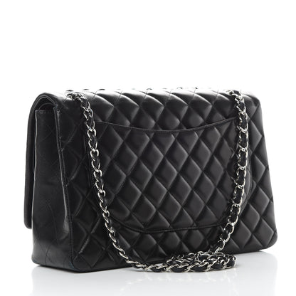 Chanel Lambskin Quilted Maxi Double Flap Black 3 of 19