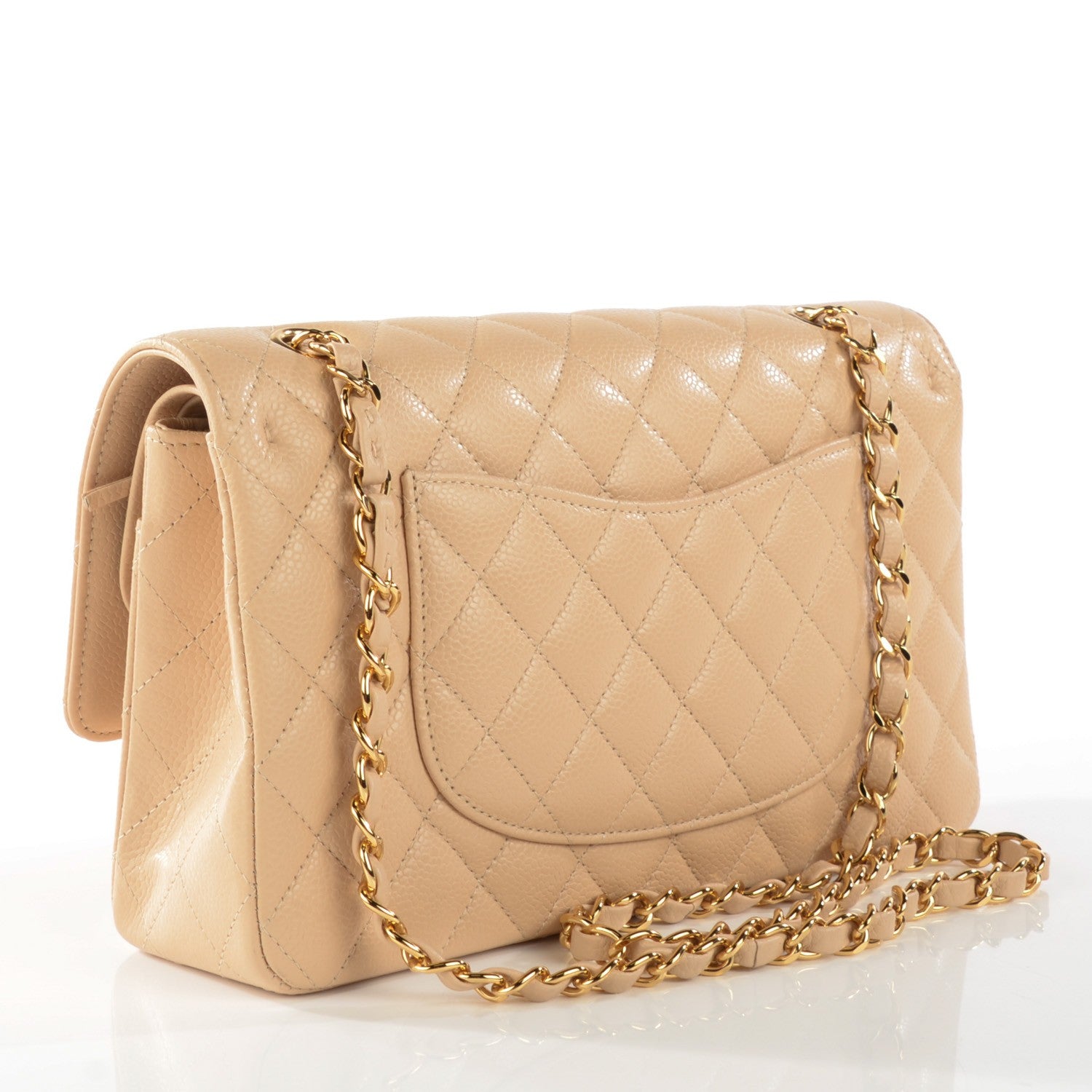 Chanel Caviar Quilted Medium Double Flap Beige Clair 3 of 8