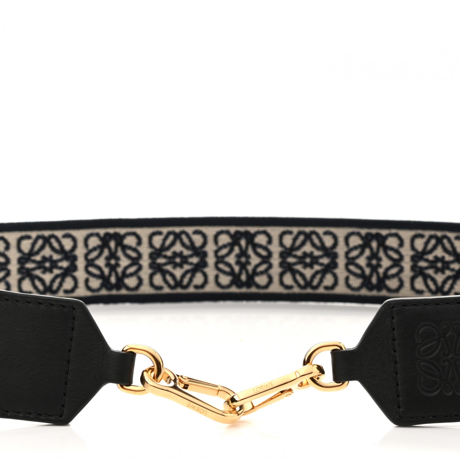 Loewe Calfskin Jacquard Anagram Strap Navy Black 3 of 7