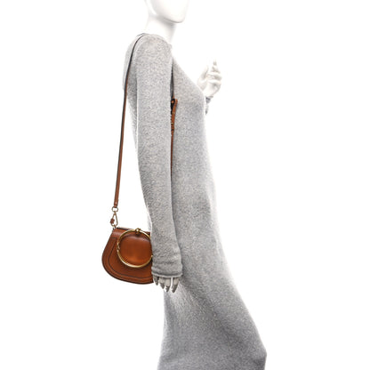 Chloe Calfskin Suede Small Nile Bracelet Bag Caramel 2 of 14