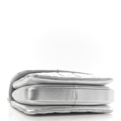 Chanel Metallic Lambskin Quilted Small Trendy CC Flap Dual Handle Bag Silver 4 of 10