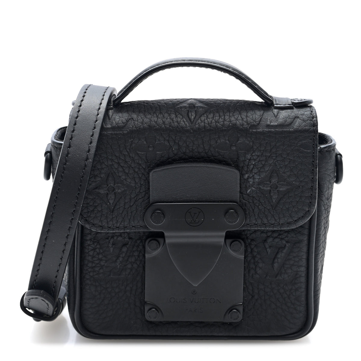 Taurillon Monogram Pico S Lock Ultra Black