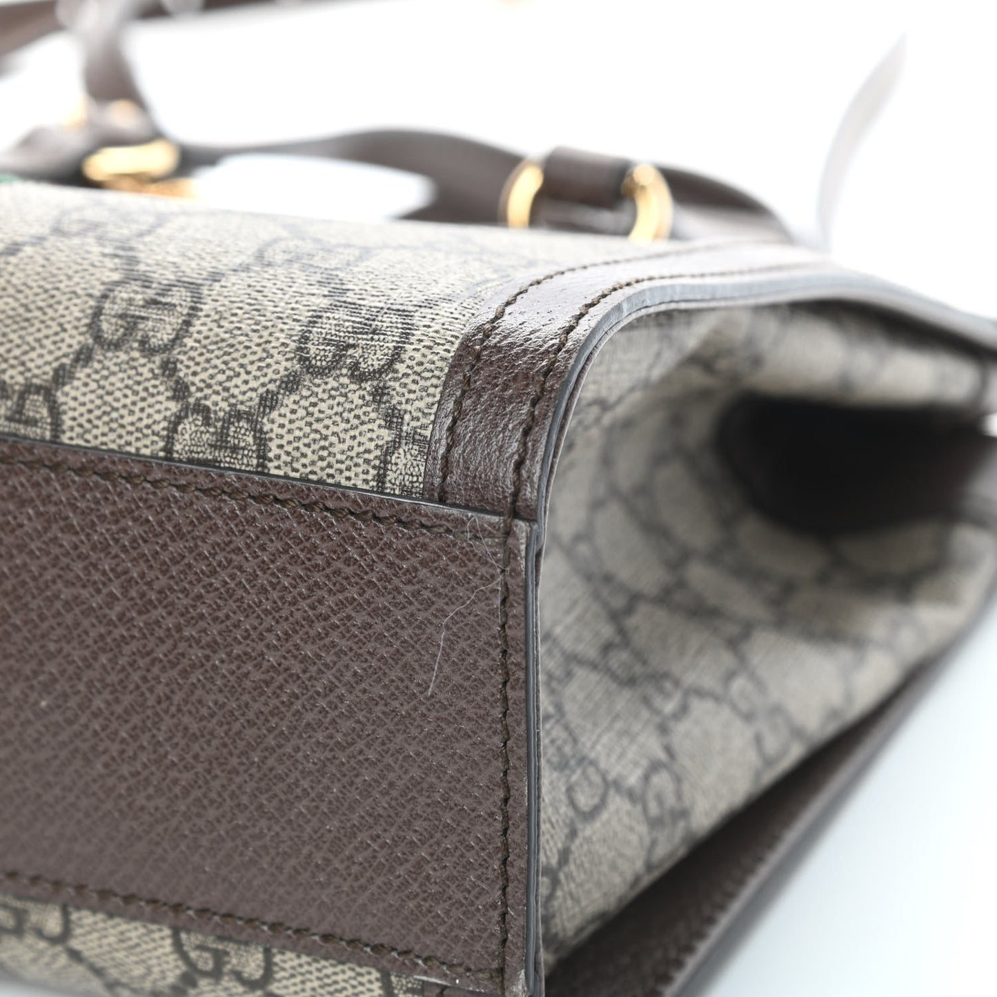 GG Supreme Monogram Small Ophidia Tote Bag Brown