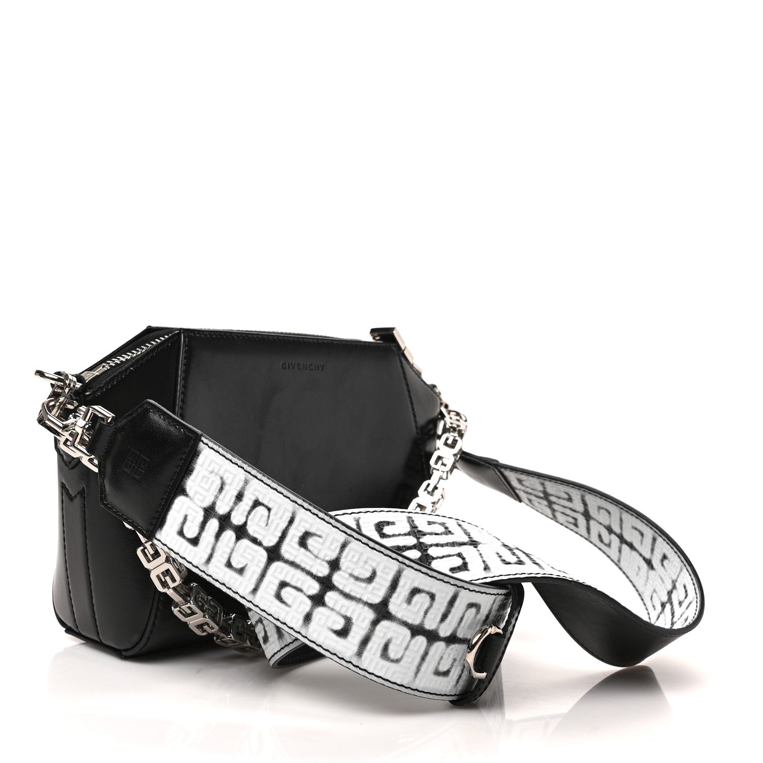 Givenchy X CHITO Box Calfskin 4G Printed XS Graffiti Antigona Black White 3 of 8