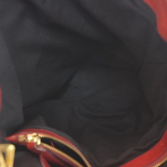 Burberry House Check Bridle Calfskin Medium Gosford Hobo Red 8 of 8