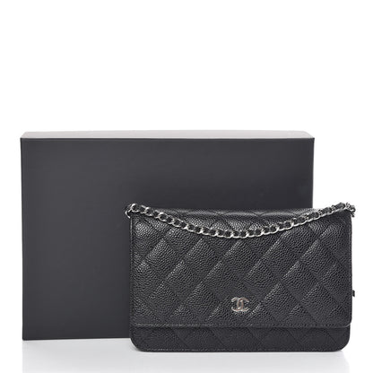 Chanel Caviar Quilted Wallet On Chain WOC Black 11 of 11
