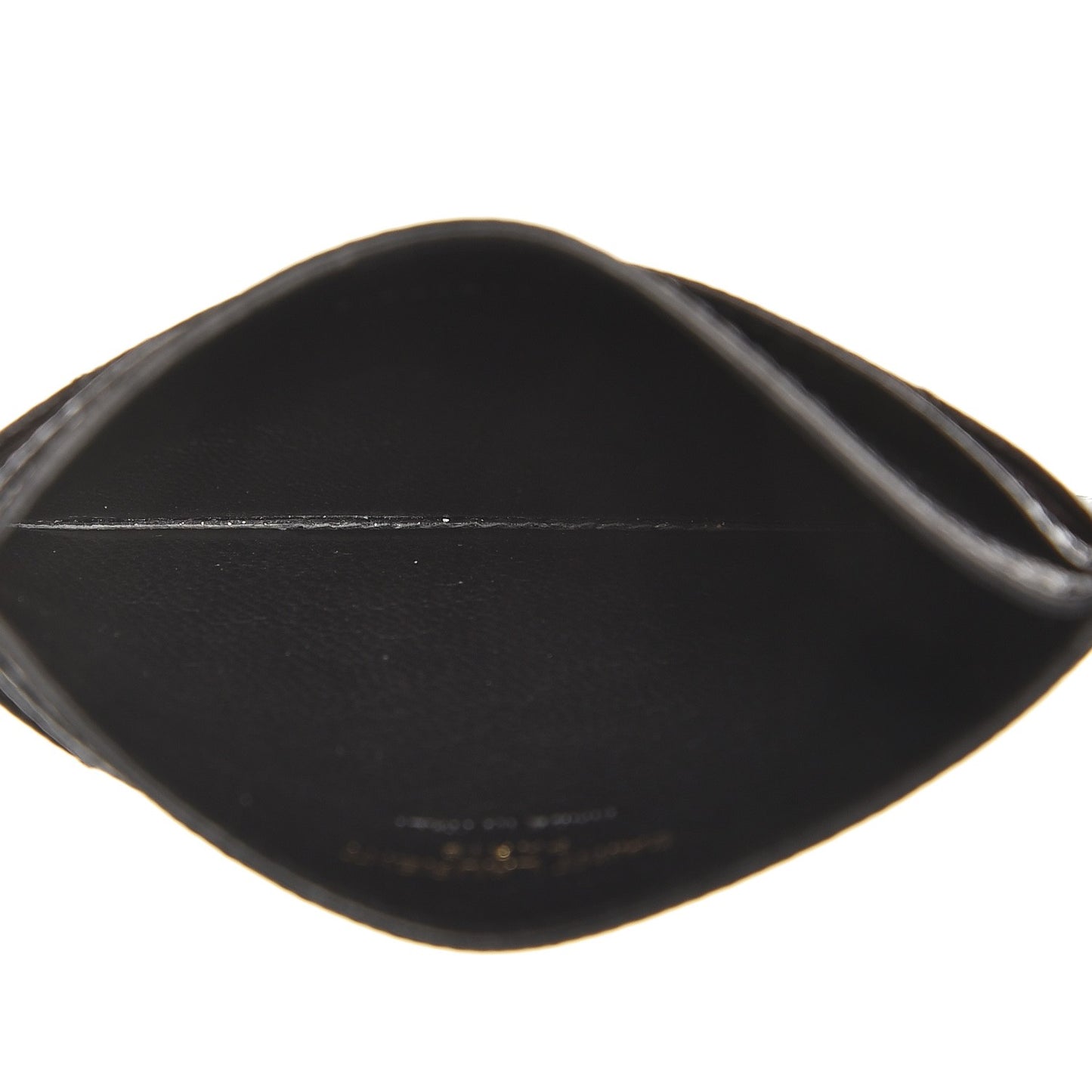 Grain De Poudre Matelasse Chevron Monogram Credit Card Case Black