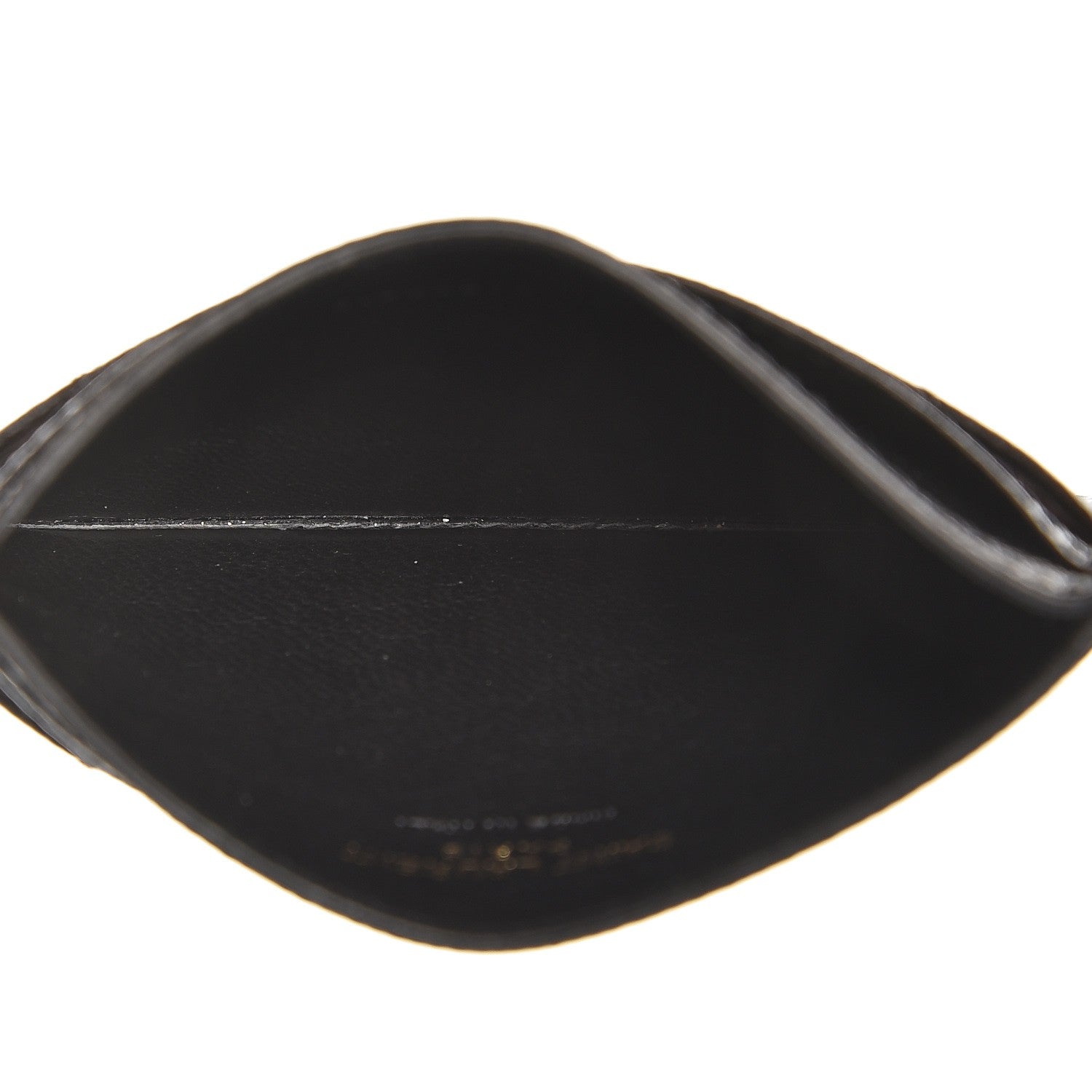 Saint Laurent Grain De Poudre Matelasse Chevron Monogram Credit Card Case Black 5 of 9
