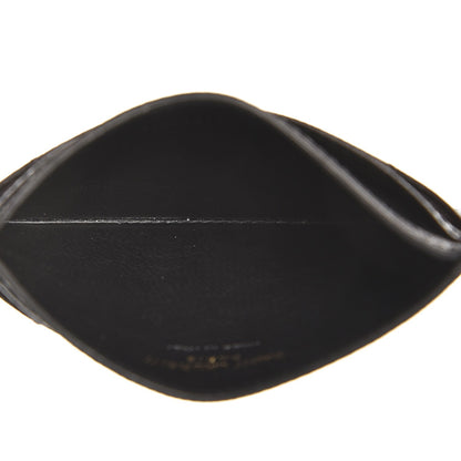 Saint Laurent Grain De Poudre Matelasse Chevron Monogram Credit Card Case Black 5 of 9