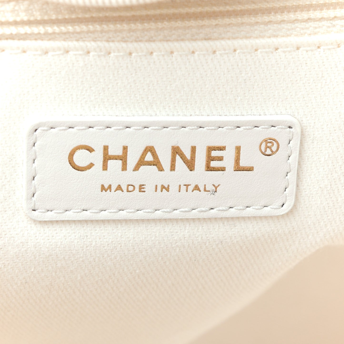 Canvas Pearl Medium Deauville Tote Ecru Beige