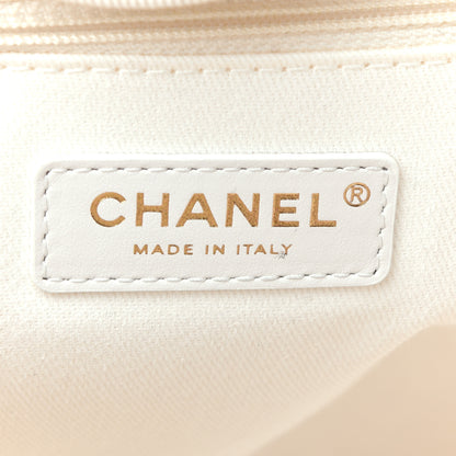 Chanel Canvas Pearl Medium Deauville Tote Ecru Beige 6 of 11