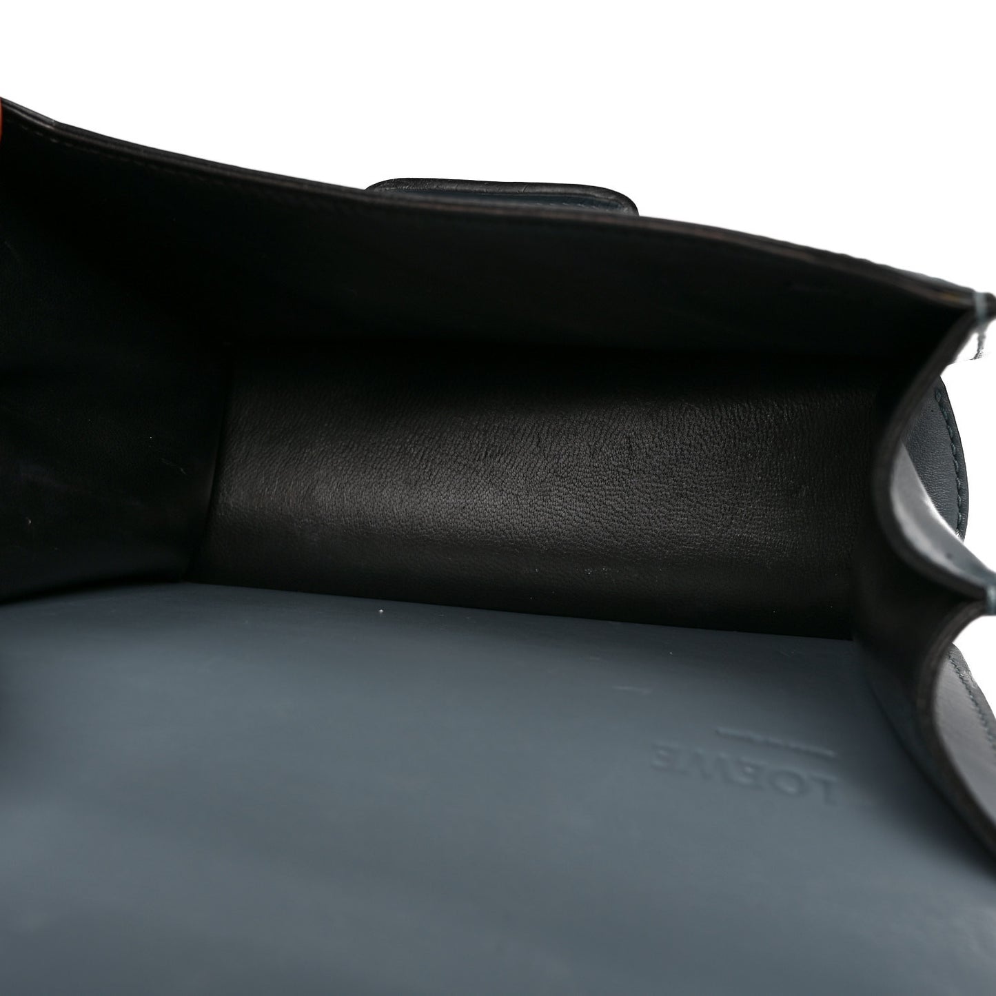 Calfskin Mini Barcelona Shoulder Bag Stone Blue