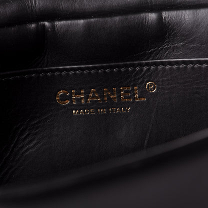 Chanel Calfskin Quilted Nailed CC Flap Bag Black 6 of 9