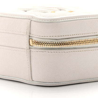 Chanel Caviar Quilted Small CC Filigree Vanity Case White 10 of 17