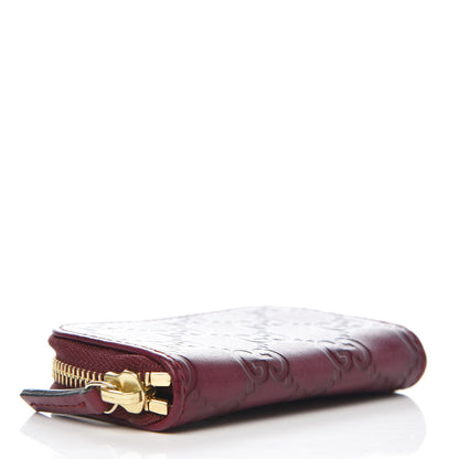 Gucci Guccissima Zip Around Card Case Red 4 of 7