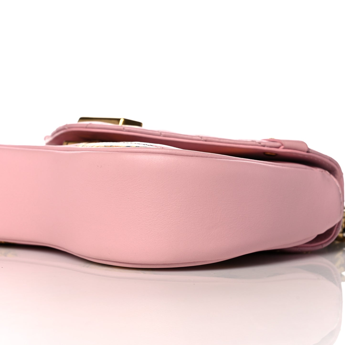 Calfskin Leopard Print New Wave Chain PM Light Pink