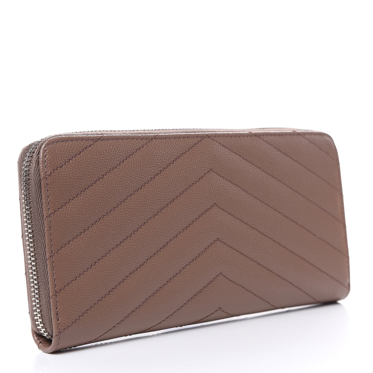 Grain De Poudre Matelasse Chevron Monogram Zip Around Wallet Fard