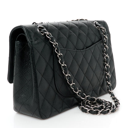 Chanel Caviar Quilted Medium Double Flap Black 3 of 12
