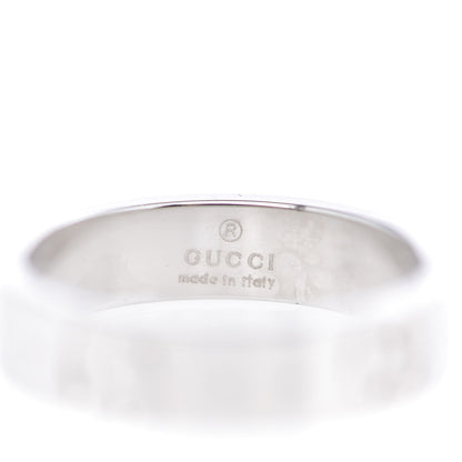 Gucci 18K White Gold 4mm Icon Thin Band Ring 46 3.75 4 of 6
