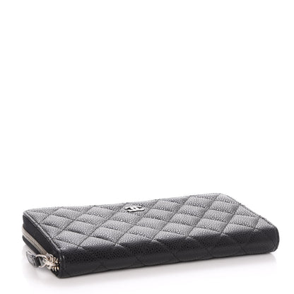 Chanel Caviar Quilted Large Gusset Zip Around Wallet Black 4 of 9