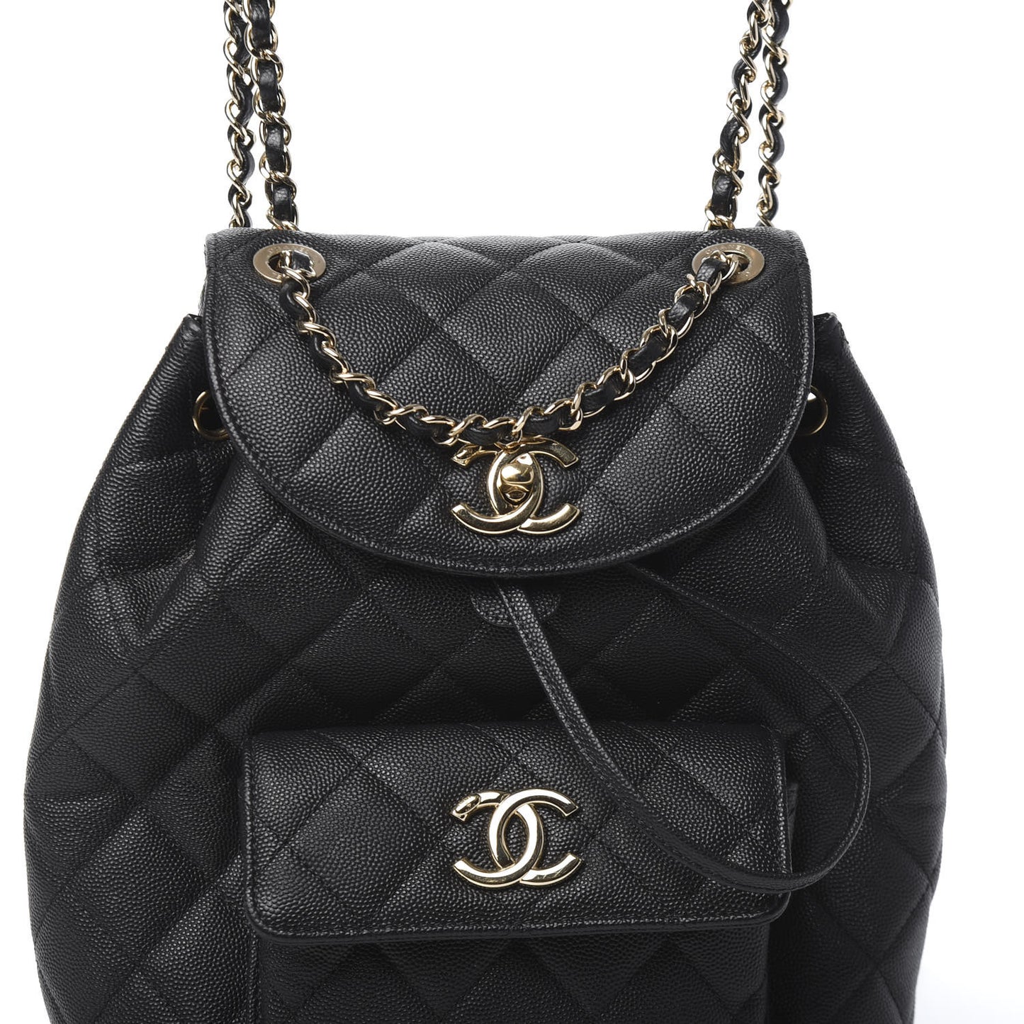 Caviar Quilted Backpack Bag Black