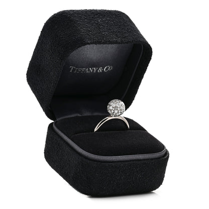Tiffany 18K White Gold Diamond 8mm HardWear Ball Ring 52 6 6 of 6