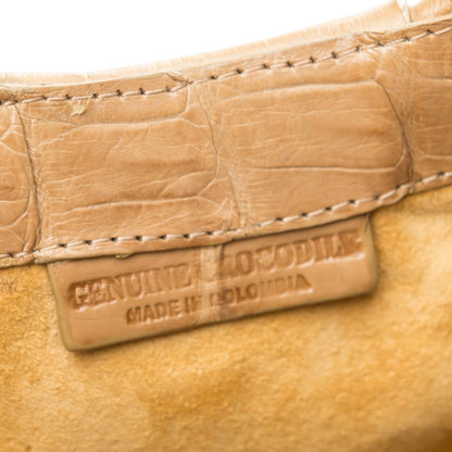 Nancy Gonzalez Crocodile Hobo Beige 6 of 8