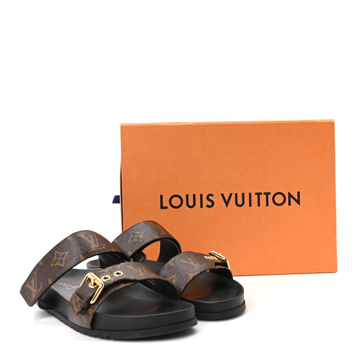 Monogram Bom Dia Mule Sandals 39 Black