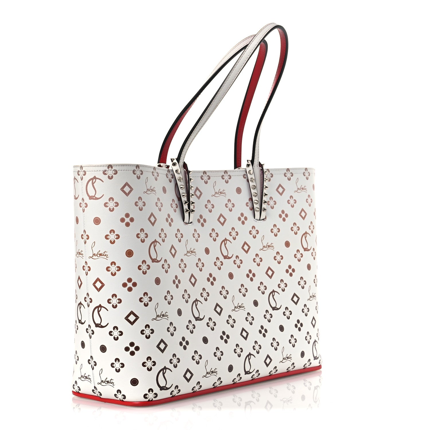 Christian Louboutin Calfskin Patent Degrade Loubinthesky East West Cabata Tote White 4 of 14