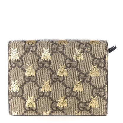 Gucci GG Supreme Monogram Bee Print Card Case 1 of 8