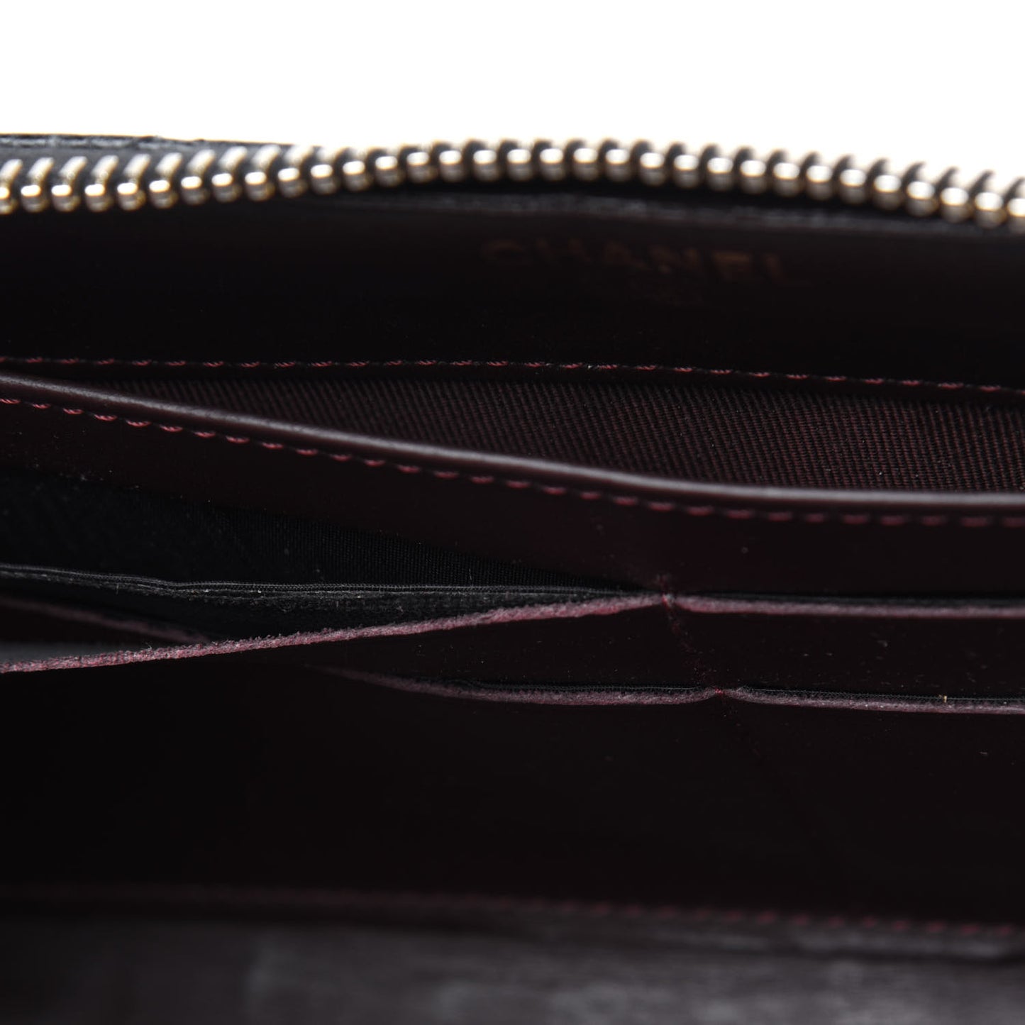 Caviar Quilted Large Gusset Zip Around Wallet Black