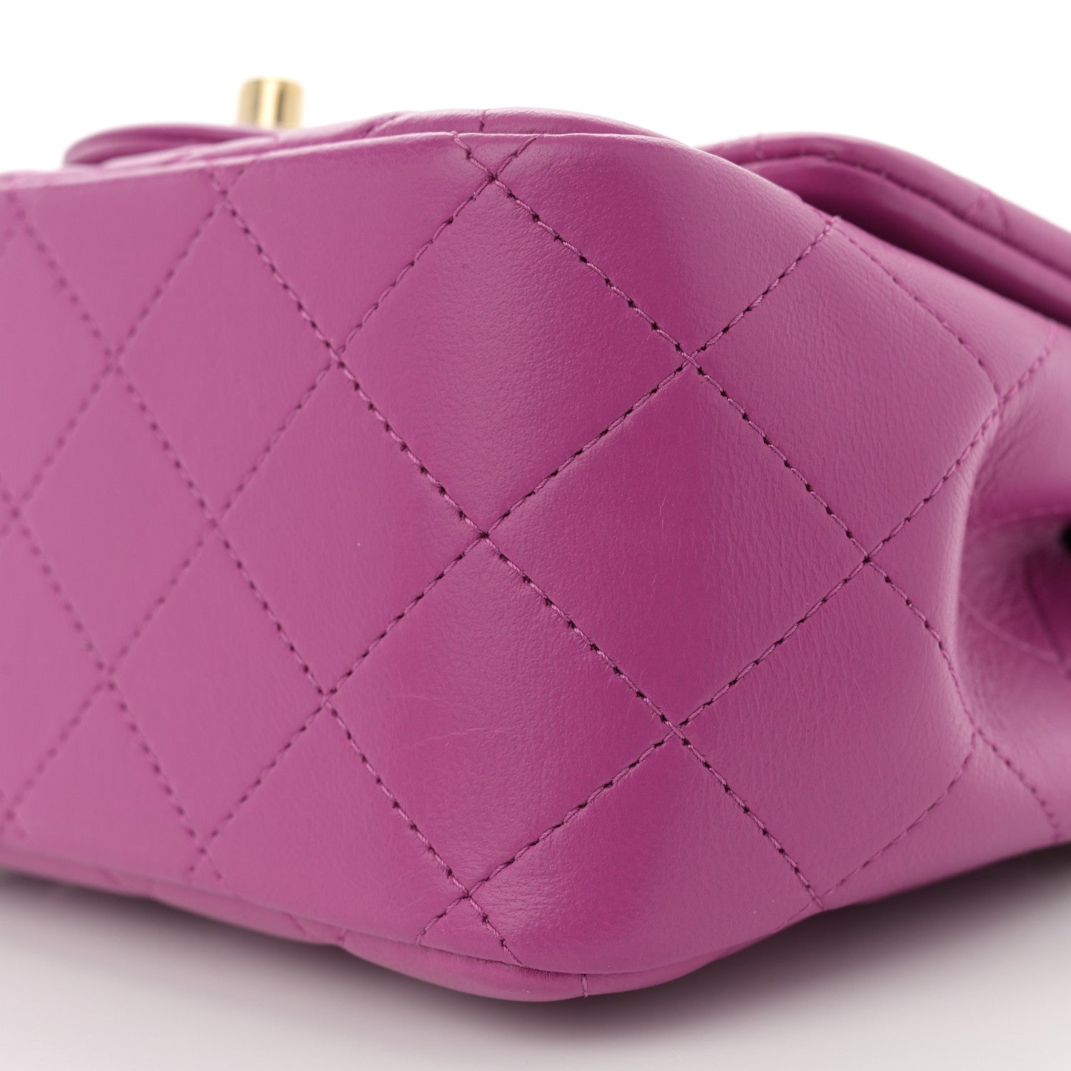 Chanel Lambskin Quilted Mini Square Flap Purple 10 of 11