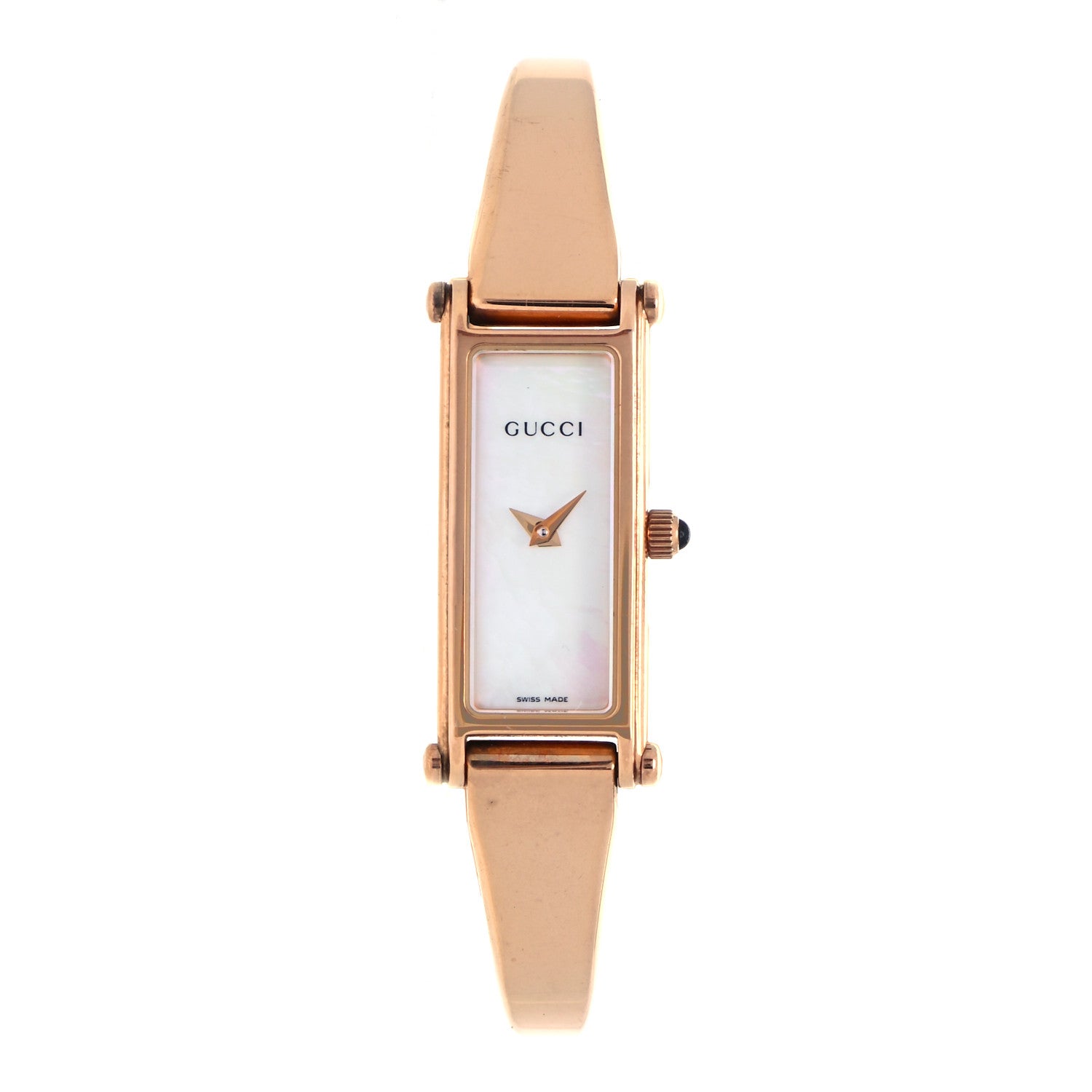 Gucci Stainless Steel Mother of Pearl 12mm 1500L Horsebit Quartz Watch 1 of 8